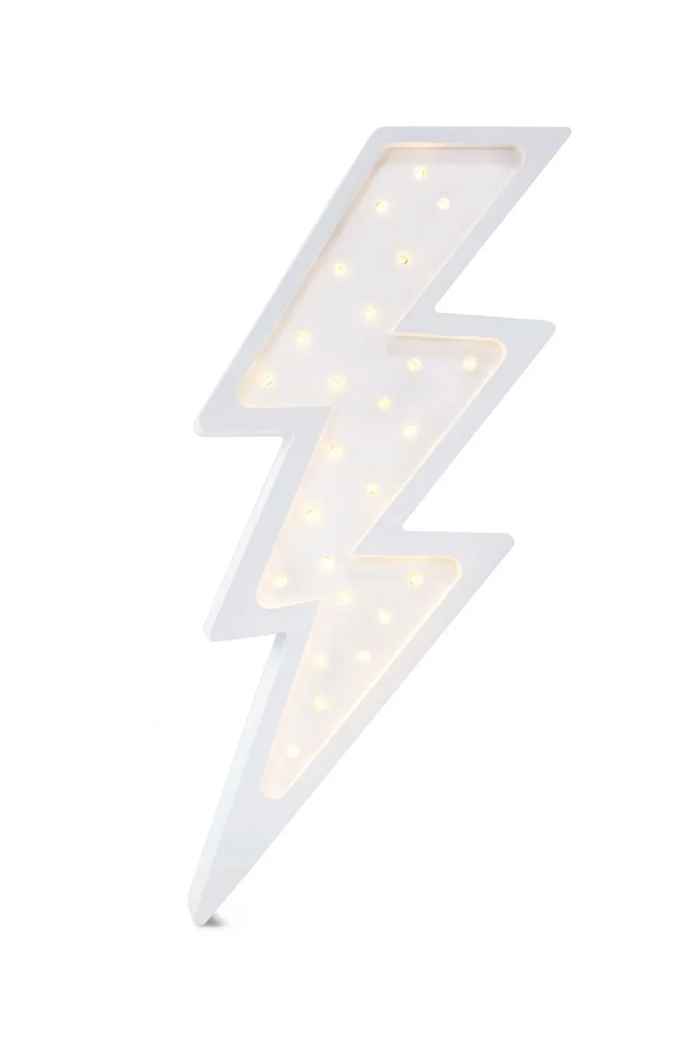 "Little Lights Nachtlicht Kinder, Nachtlampe Blitz - 100% Kiefernholz natur, Farbe: weiss image"