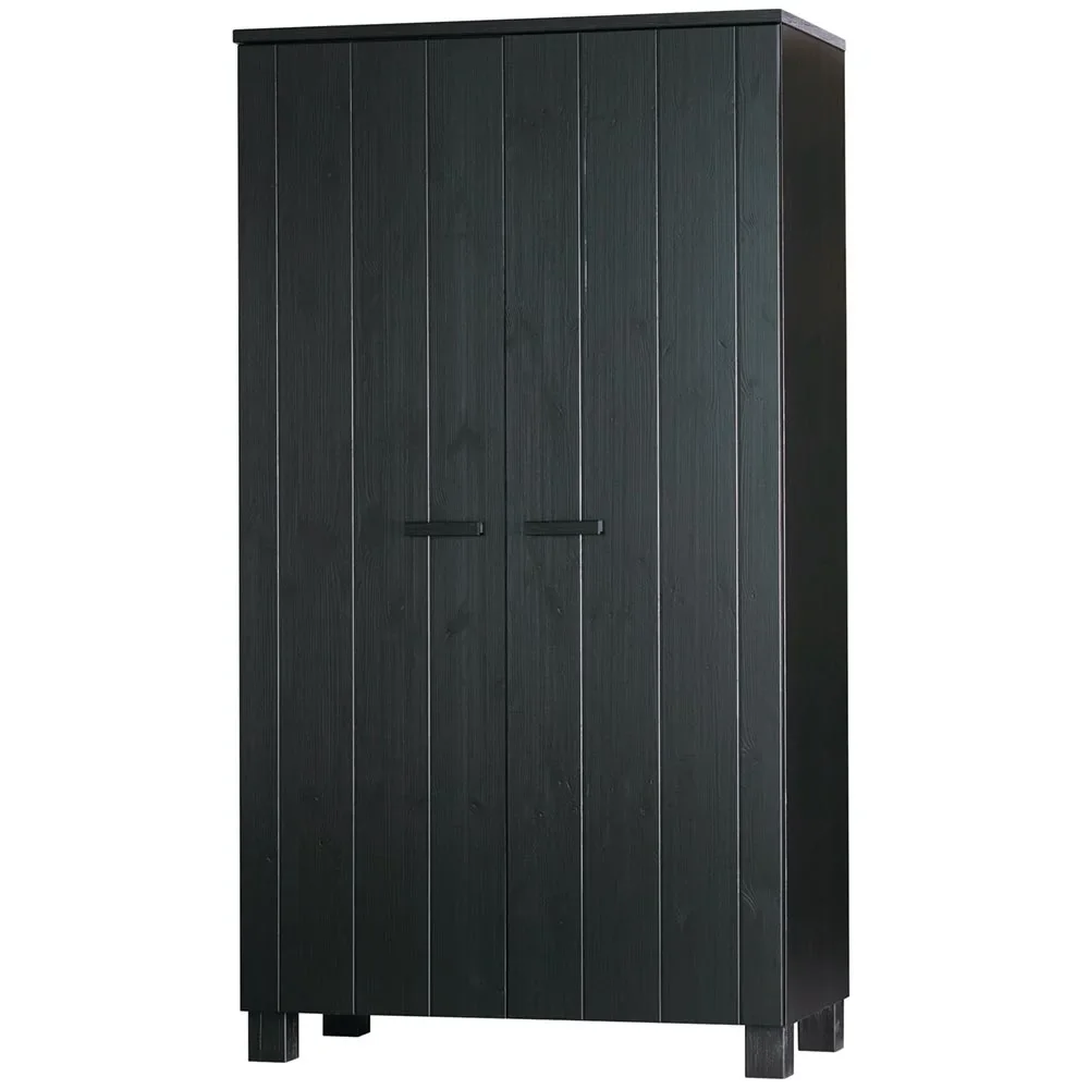 "WOOOD 2 türiger Schrank Dennis schwarz image"