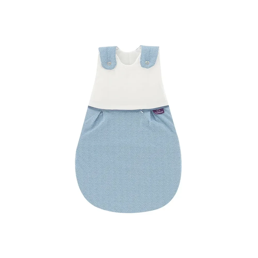"Träumeland Liebmich Baby Schlafsack, Schlummersack, Innenschlafsack 3tlg. Set - Punkte Blau, Grösse: 80/86 image"