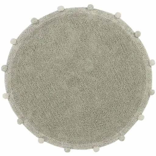 "Lorena Canals waschbarer Teppich "Bubbly Natural" oliv rund image"