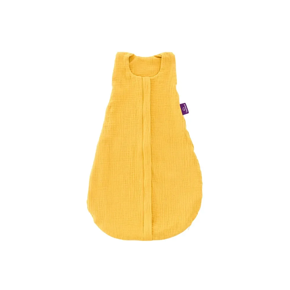"Träumeland Liebmich Sommerschlafsack baby, Schlummersack - Baumwollmusselin senfgelb, Grösse: 60 image"