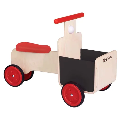 "Plan Toys Rutschauto mit Lieferkorb Holz image"