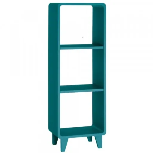 "Laurette schmales Bücherregal Millefeuille, Farbe: bleu canard image"