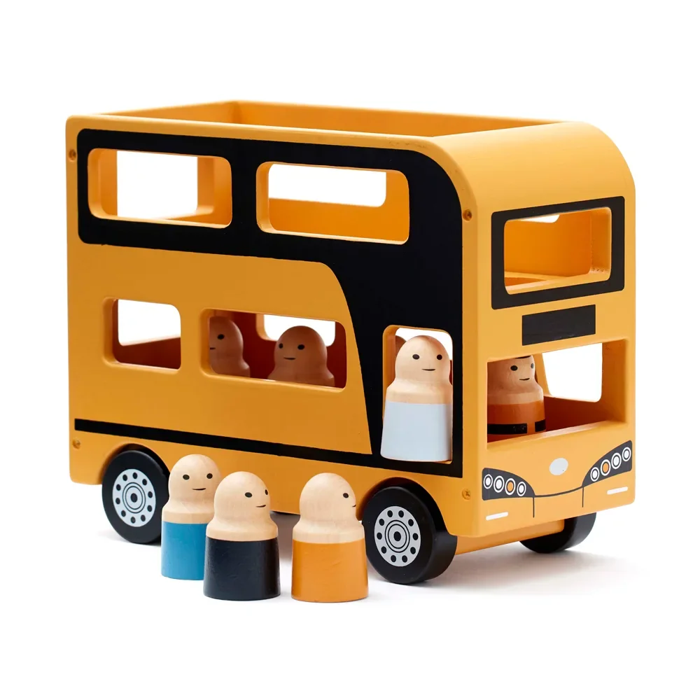 "Kids Concept Spielzeug Doppeldecker Bus  Holz image"