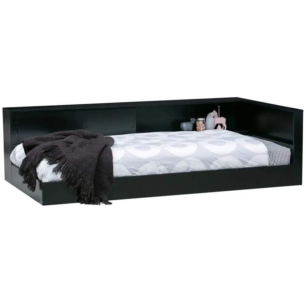 "Woood Kinderbett mit Ablage schwarz image"