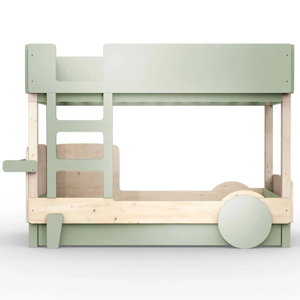 Mathy by Bols Etagenbett "Discovery" mit Bettschublade, Farbe Elemente: moss grey