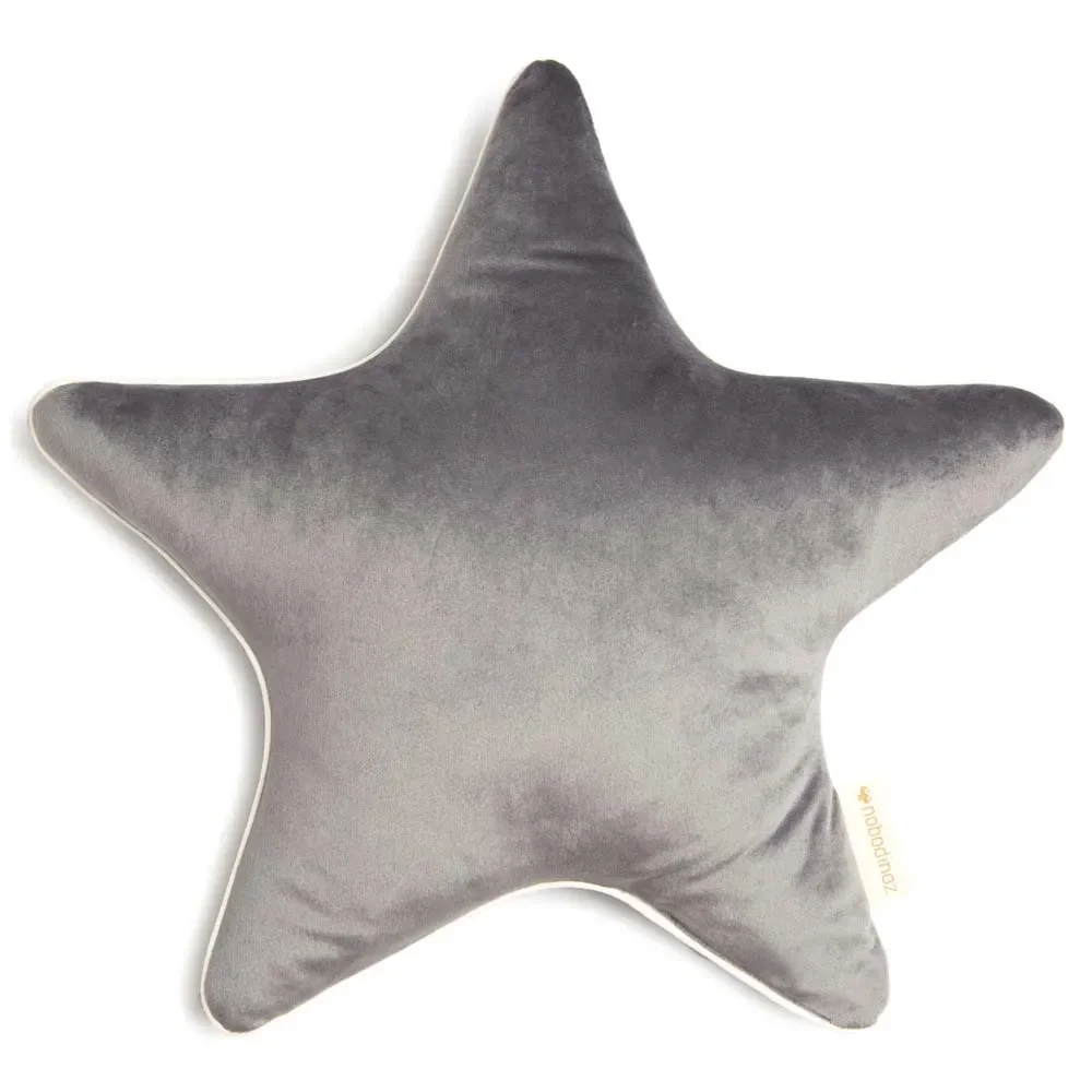 "Nobodinoz Stern Kissen "Aristote" Savanna Samt schiefergrau image"