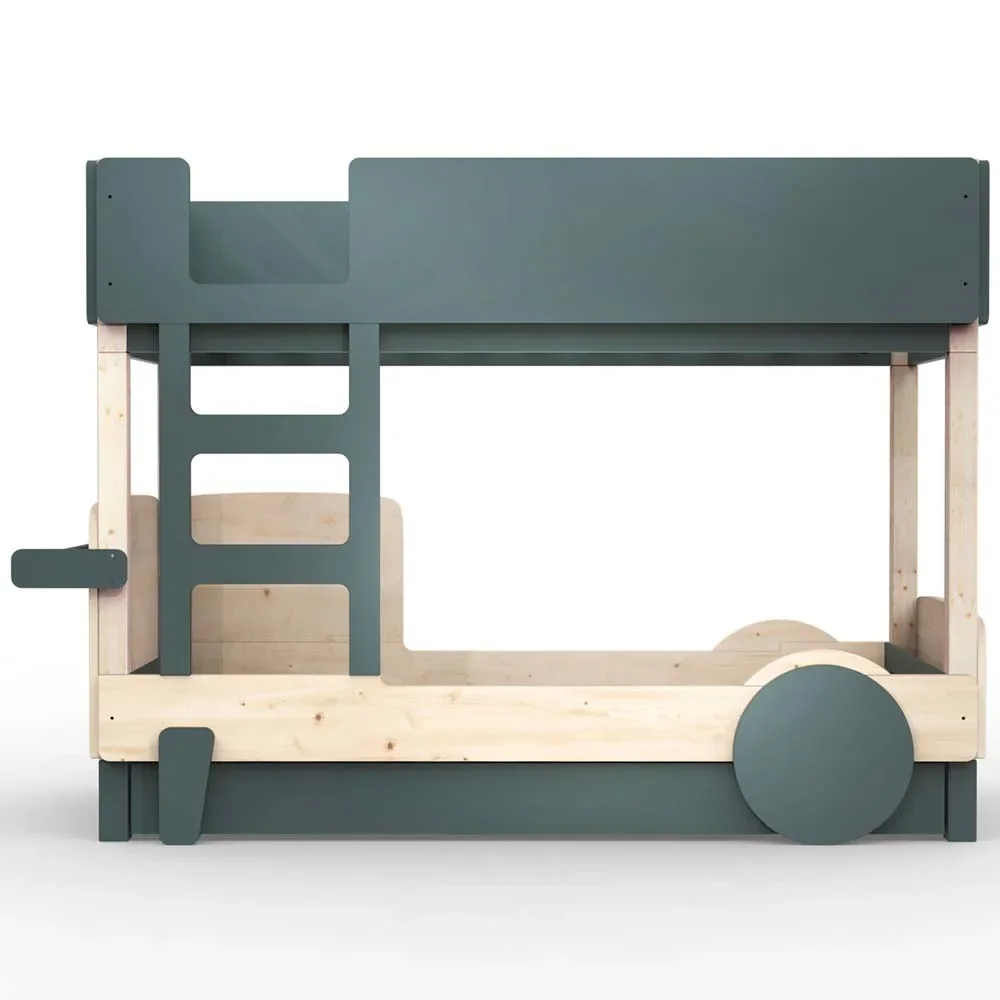 "Mathy by Bols Etagenbett "Discovery" mit Bettschublade, Farbe Elemente: thunderstorm image"