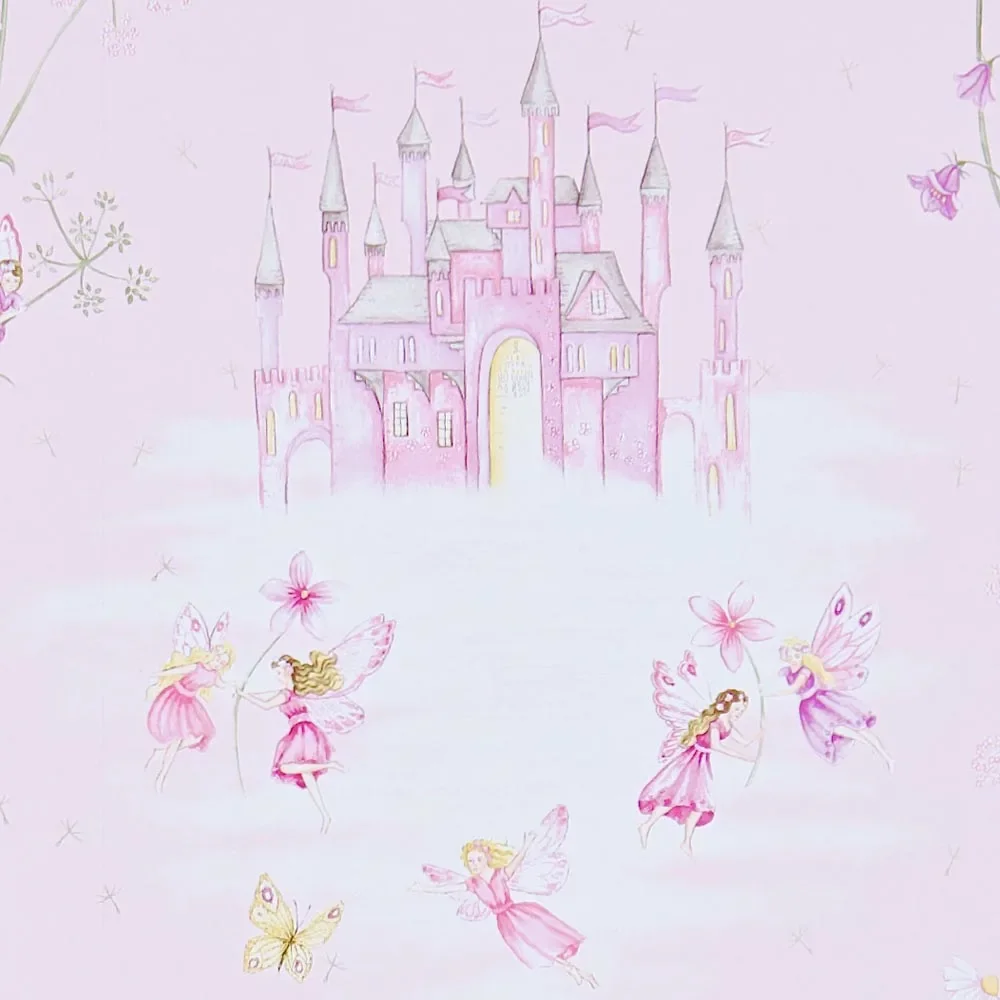 "Little Sanderson Abracazoo Tapete Märchenschloss rosa image"