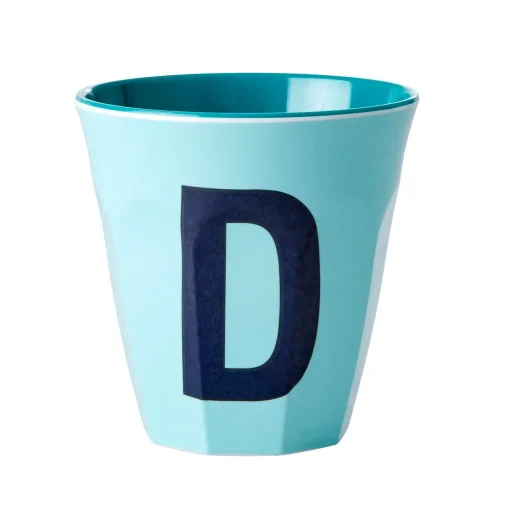"Rice Bruchsicherer Melaminbecher mit Buchstabe D, 250 ml, Minze image"