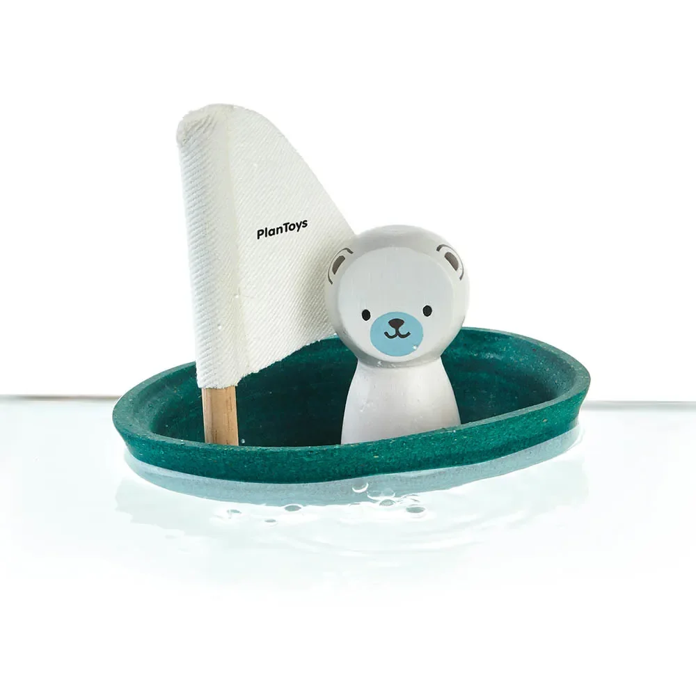 "Plan Toys Badewannen-Boot petrol Polarbär image"