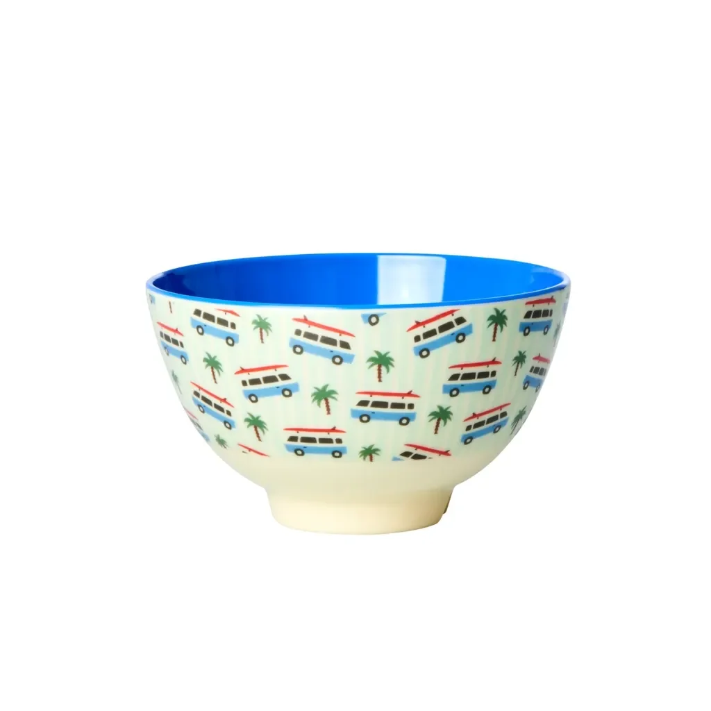 "RICE Teller - Cars Print - Hellblau, Melamin, Größe: mittel image"
