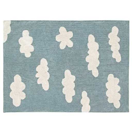 "Lorena Canals Teppich Wolken rauchblau image"