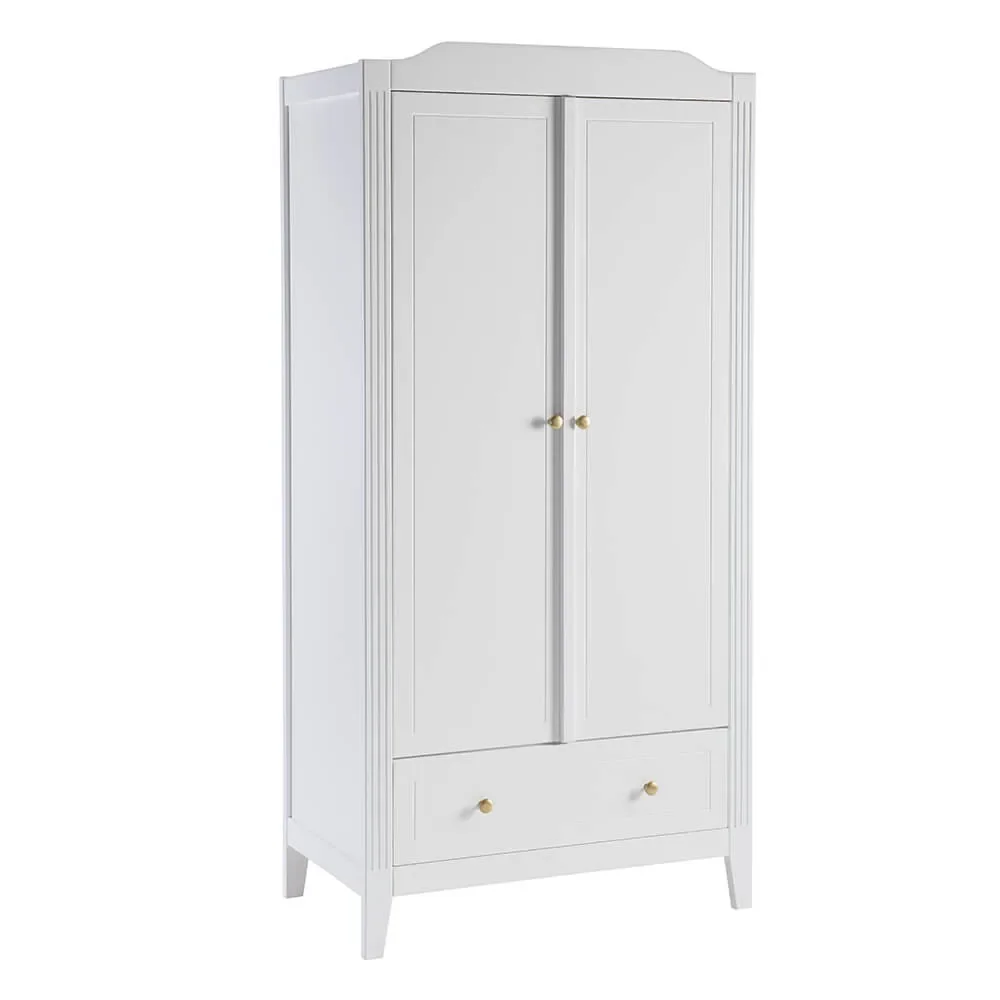"Maison Charlotte Kleiderschrank Opera 2 türig weiss image"