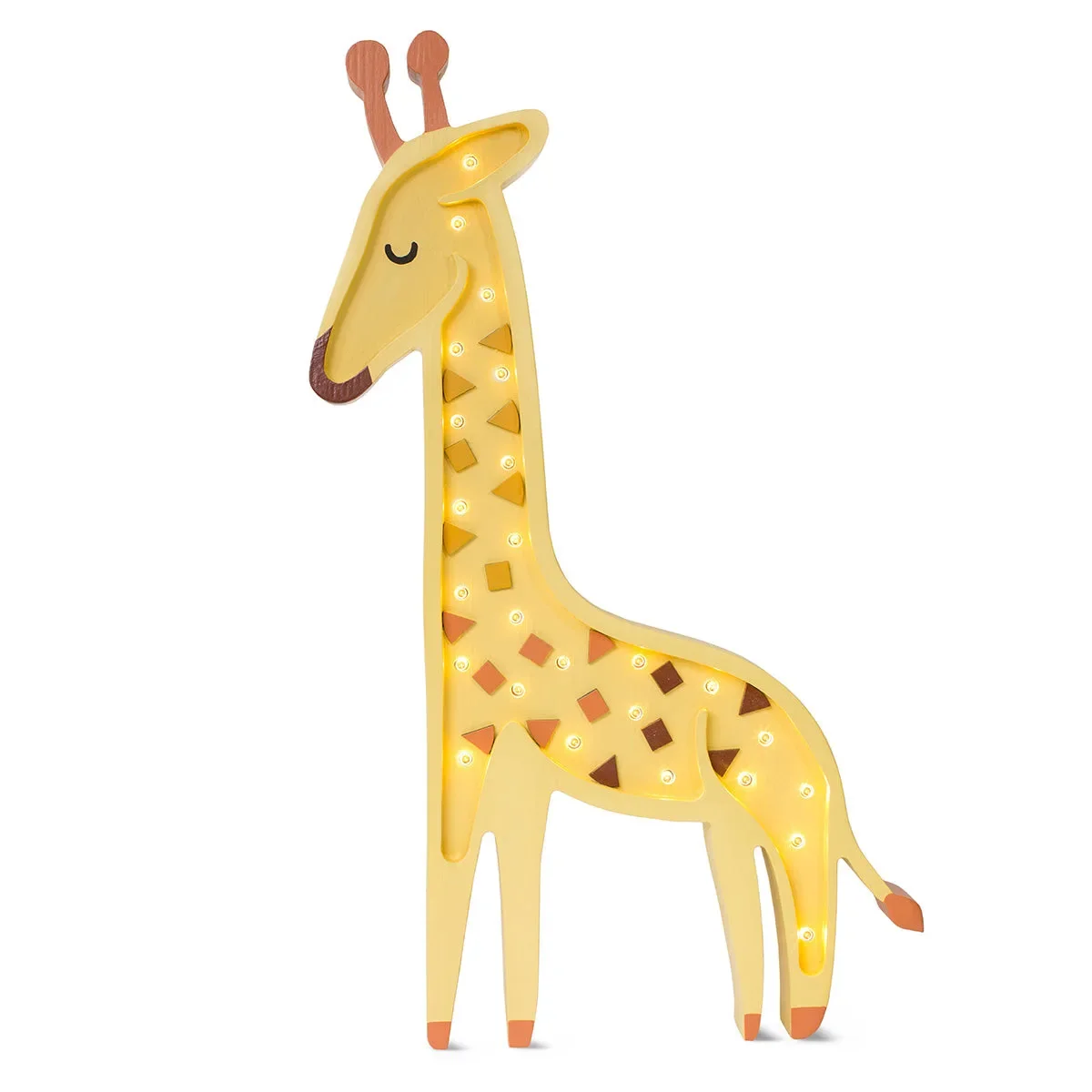 "Little Lights Nachtlicht Kinder, Nachtlampe Giraffe - 100% Kiefernholz natur, Farbe: Afrikanisches Gelb image"