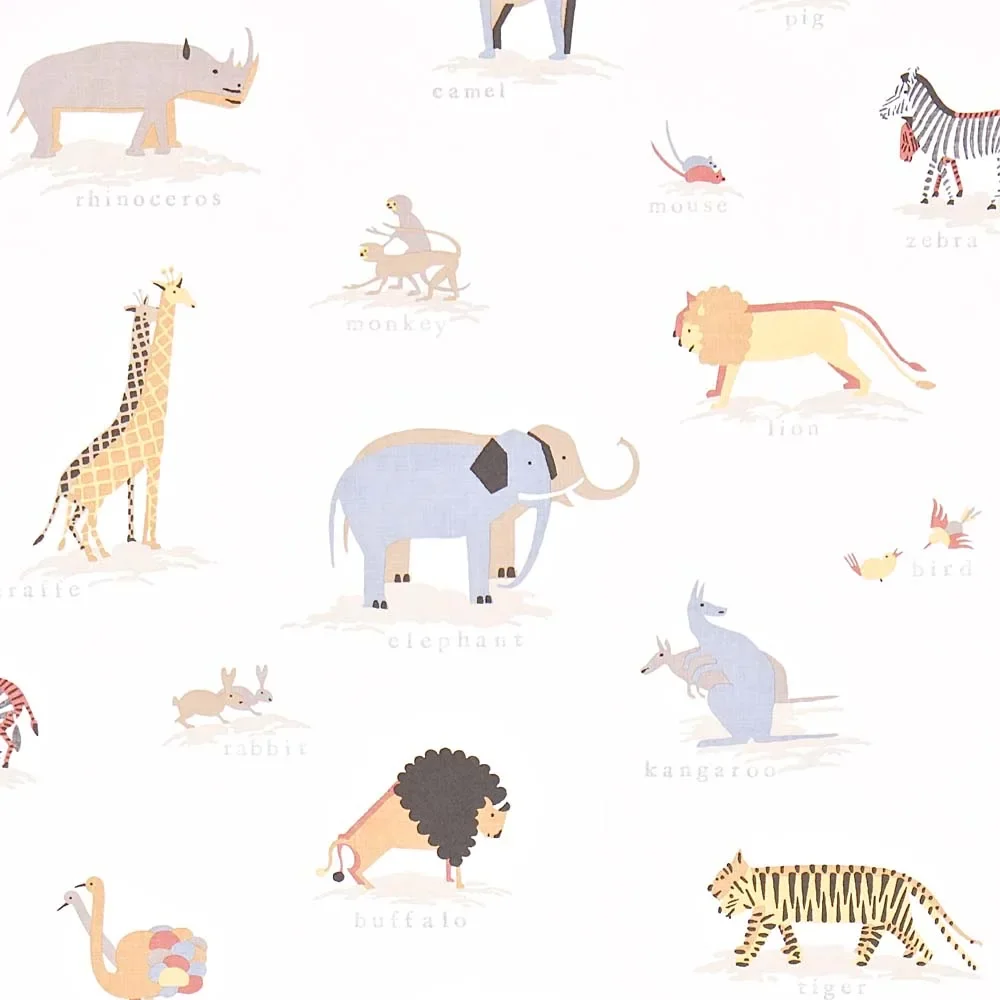 Little Sanderson Abracazoo Tapete Safari Tiere creme braun