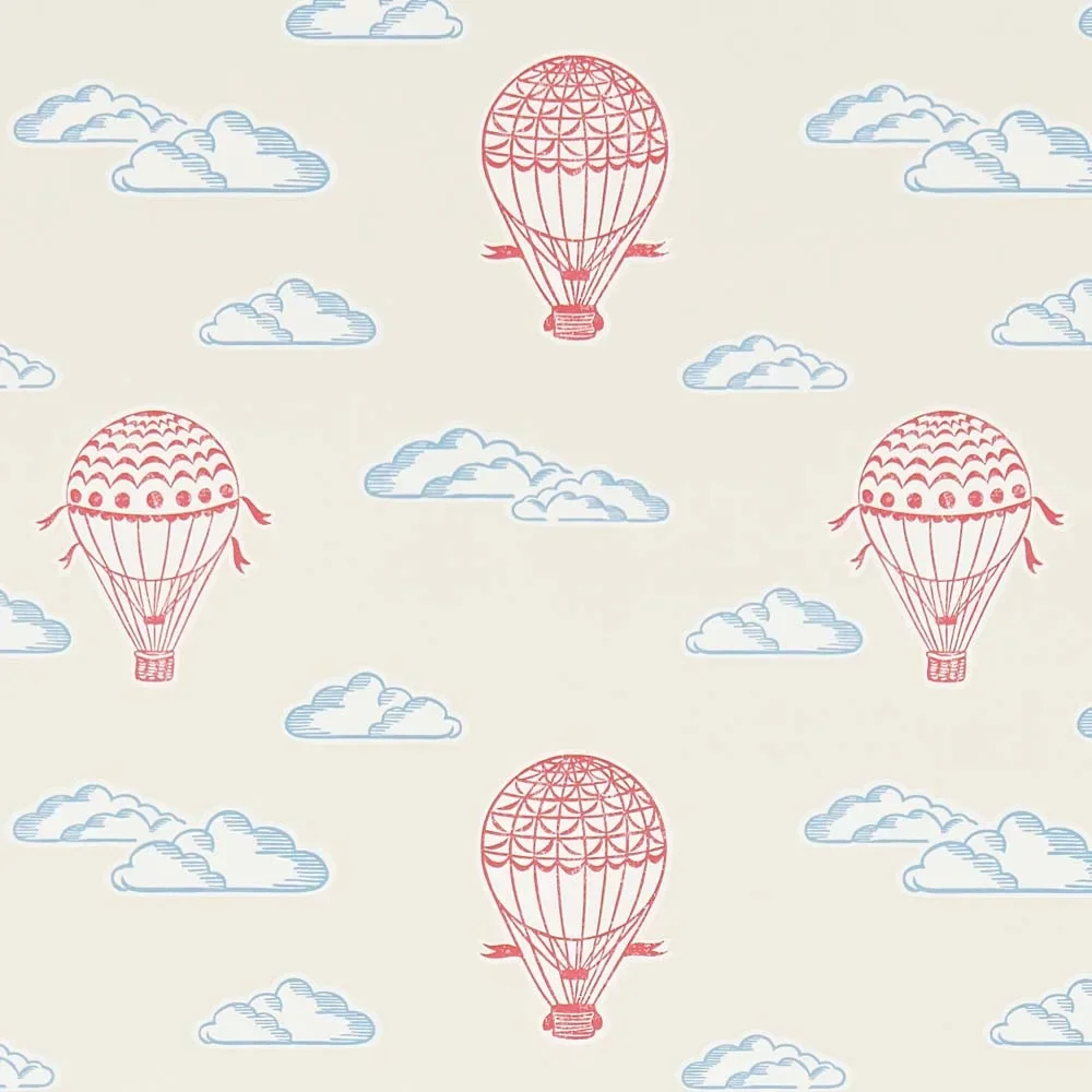 "Little Sanderson Abracazoo Tapete Heissluft Ballons beige rot blau image"