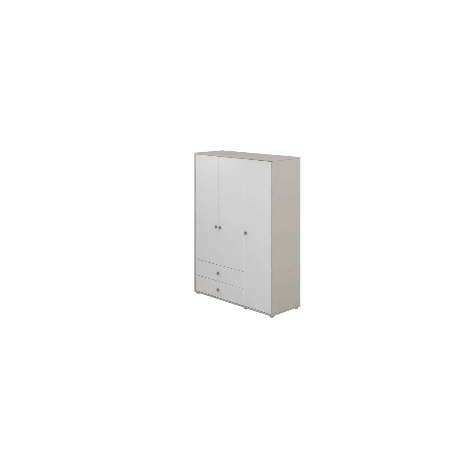 "Flexa Kleiderschrank - Classic, 150x202,5 cm, Farbe: Grau gekalkt / Weiß / Naturgrün image"