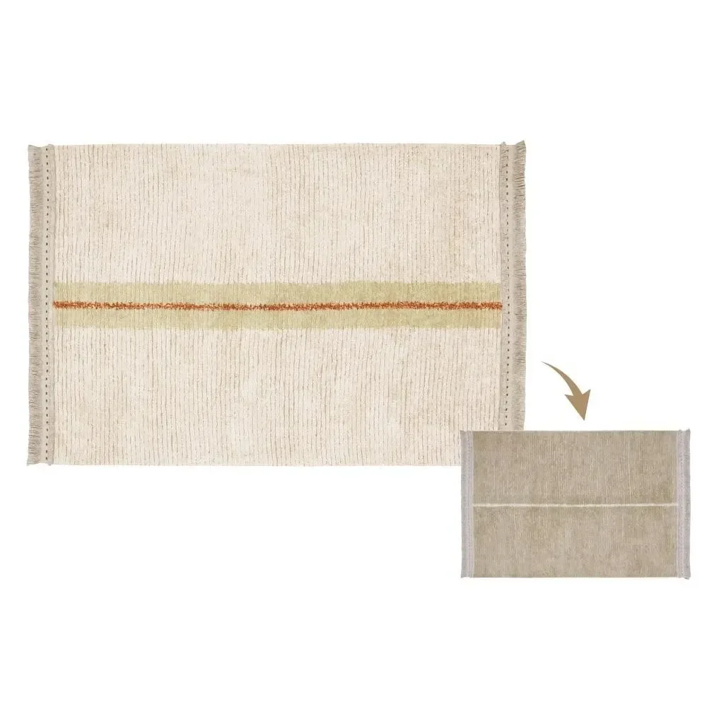 "Lorena Canals waschbarer Wendeteppich "Reversible Duetto" beige, Größe: 170 x 240 cm image"