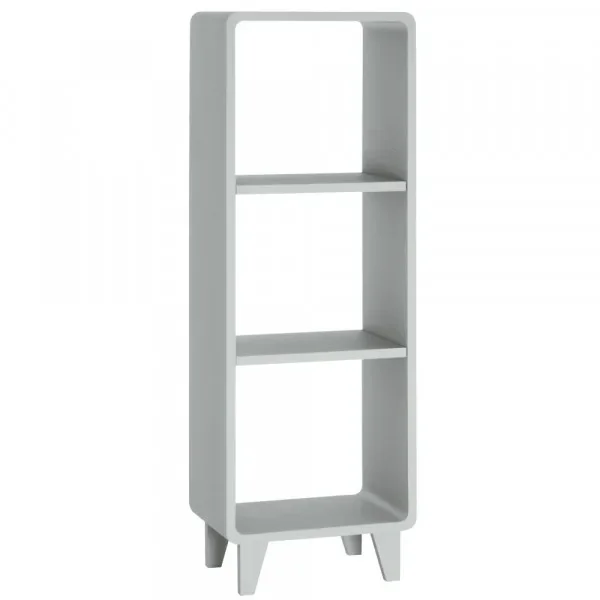 Laurette schmales Bücherregal Millefeuille, Farbe: Gris
