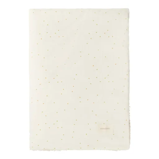 "Nobodinoz STORIES Babydecke Neugeborene, 70 x 100 cm, Farbe: Honig süße Punkte natürlich image"