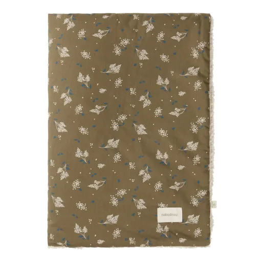 "Nobodinoz STORIES Babydecke Neugeborene, 70 x 100 cm, Farbe: Braunflieder image"