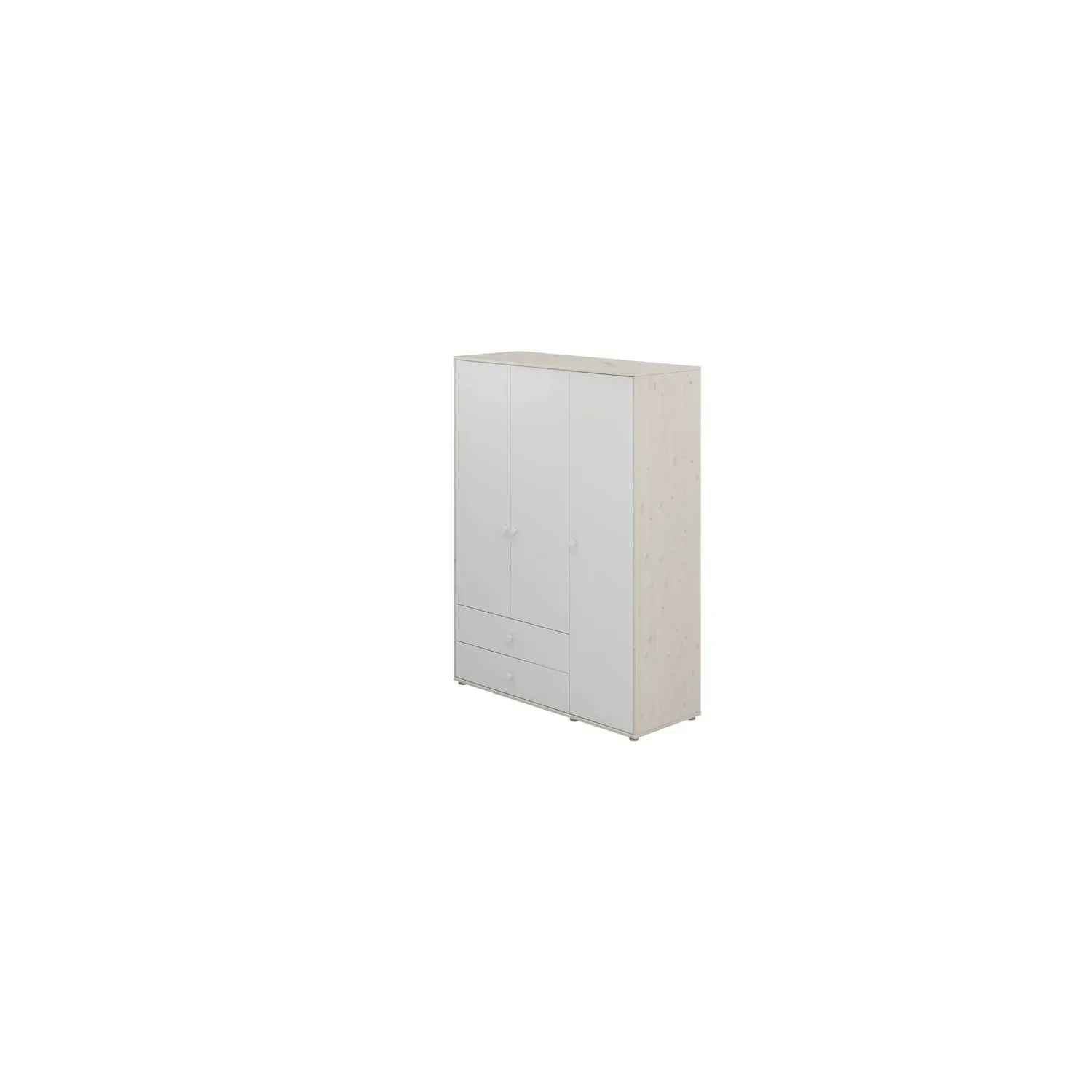 "Flexa Kleiderschrank - Classic, 150x202,5 cm, Farbe: Weiß gekalkt / Weiß / Weiß image"