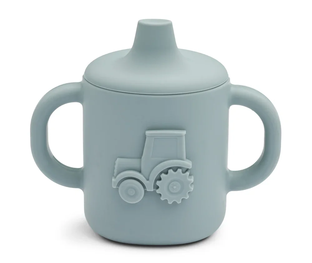 "Liewood Schnabeltasse, Trinklernbecher – Amelio, silikon, Farbe: Blue fog image"