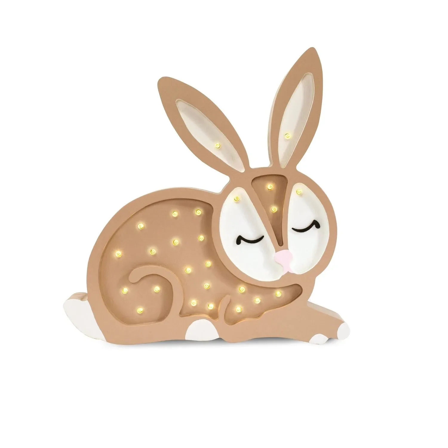 "Little Lights Nachtlicht Kinder, Nachtlampe Hase - 100% Kiefernholz natur, Farbe: Schokolade image"