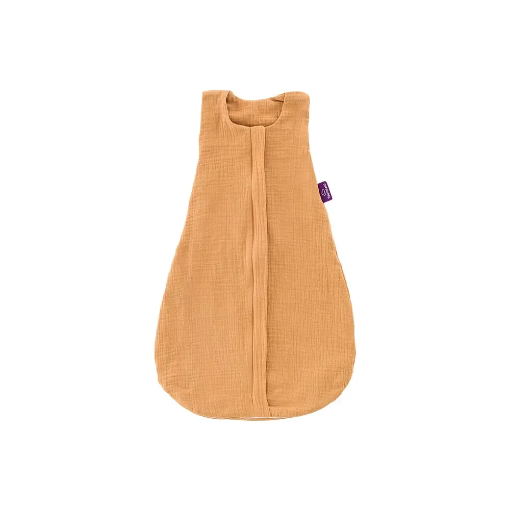 "Träumeland Liebmich Sommerschlafsack baby, Schlummersack - Baumwollmusselin Braun, Grösse: 60 image"