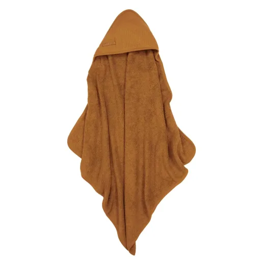 "Baby Kapuzenhandtuch, 90 % Baumwolle, Ochre Spice – Little Dutch image"