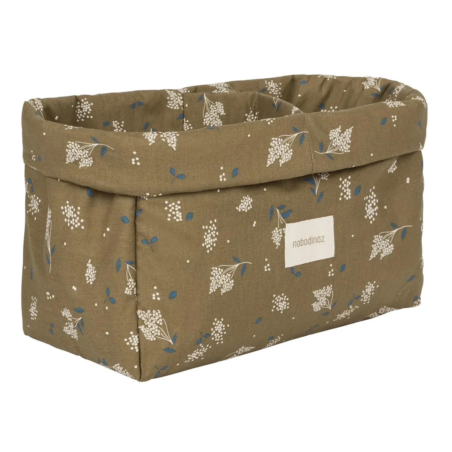 "Nobodinoz STORIES Wäschekorb, Aufbewahrungskorb, Spielzeugkorb Doppelter, 30 x 15 x 15 cm, Farbe: Braunflieder image"