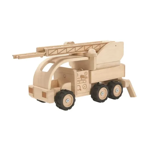 "Plan Toys Feuerwehrauto  Holz natur image"