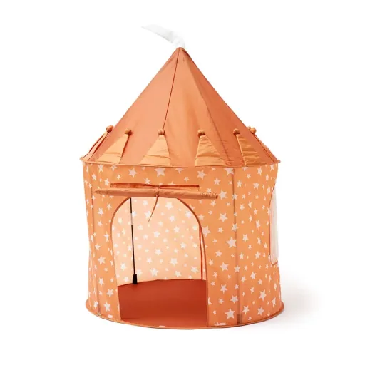 Rundes Kinderspielzelt mit Sternenmuster in Braun – Kids Concept