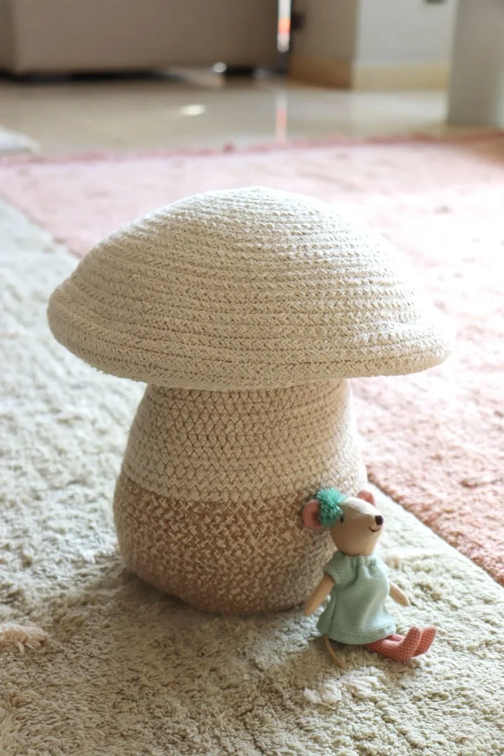 "Lorena Canals Aufbewahrungskorb kinder, Spielzeugkorb - Mushroom, 23 x 27 cm image"