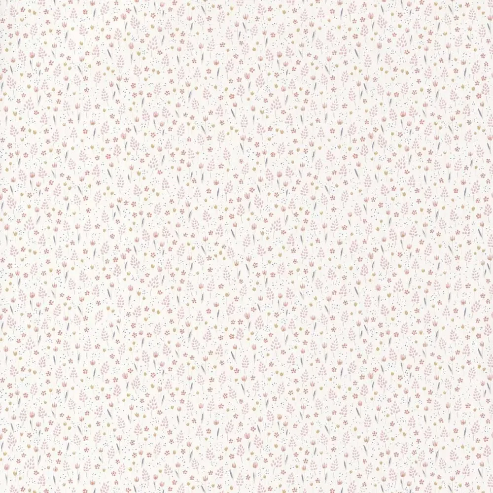 "Casadeco Kindertapete Happy Dreams Blumen gelb rosa image"