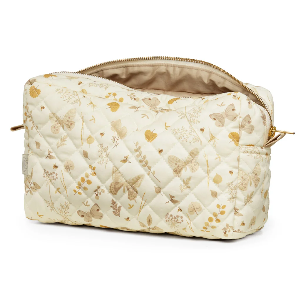 "Cam Cam Kulturbeutel, Kulturtasche, Kosmetiktasche - OCS Schmetterlinge, Latte image"