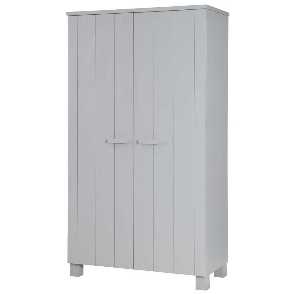 "WOOOD - Schrank Dennis, betongrau, matt, 202x111x55 cm image"