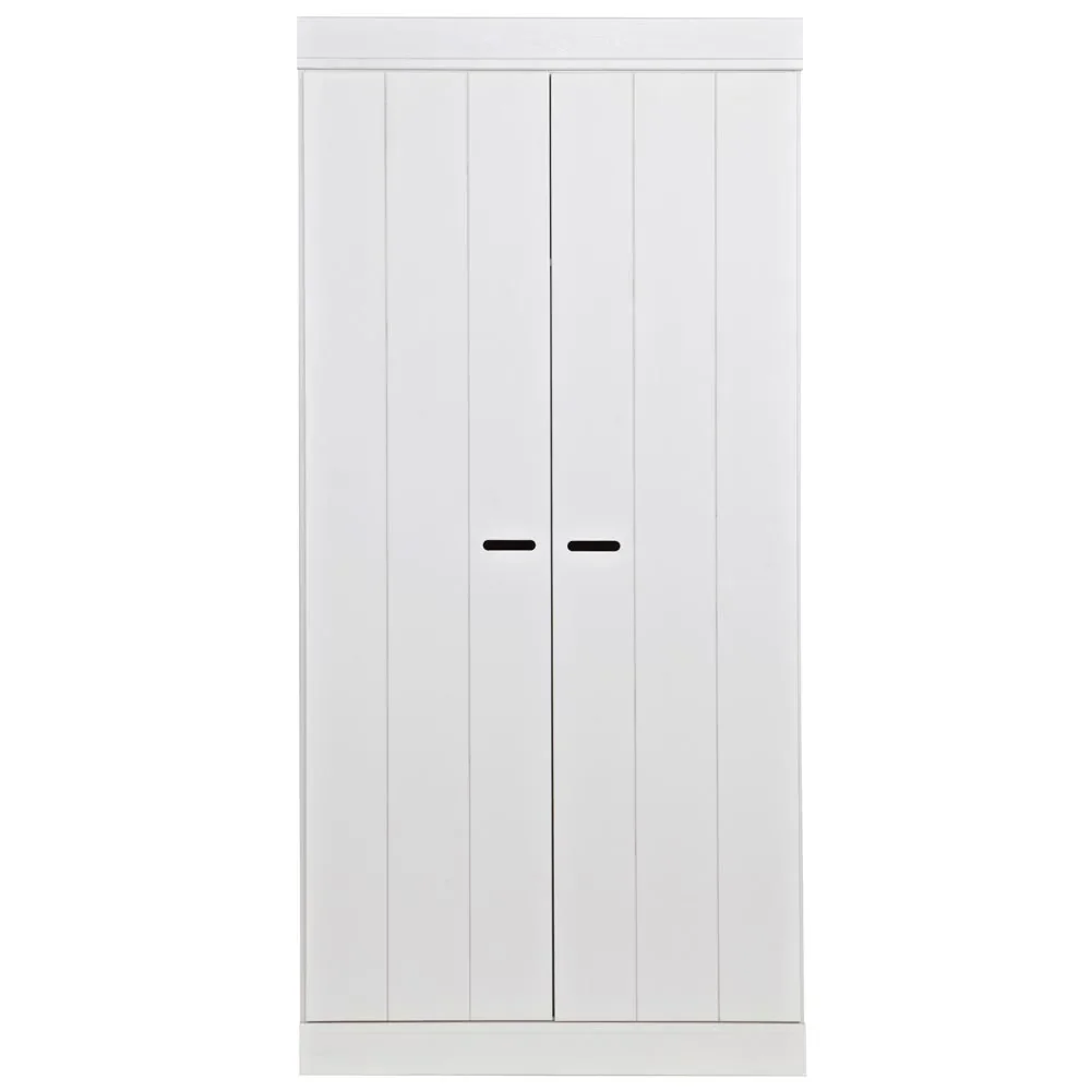 "WOOOD 2 türiger Kleiderschrank erweiterbar weiss image"