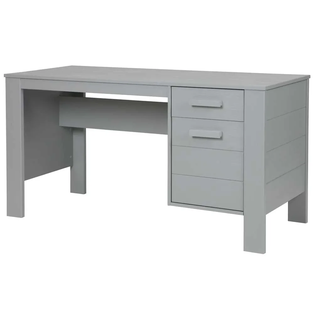 "WOOOD - Schreibtisch Dennis, betongrau, matt, 74x141x59 cm image"