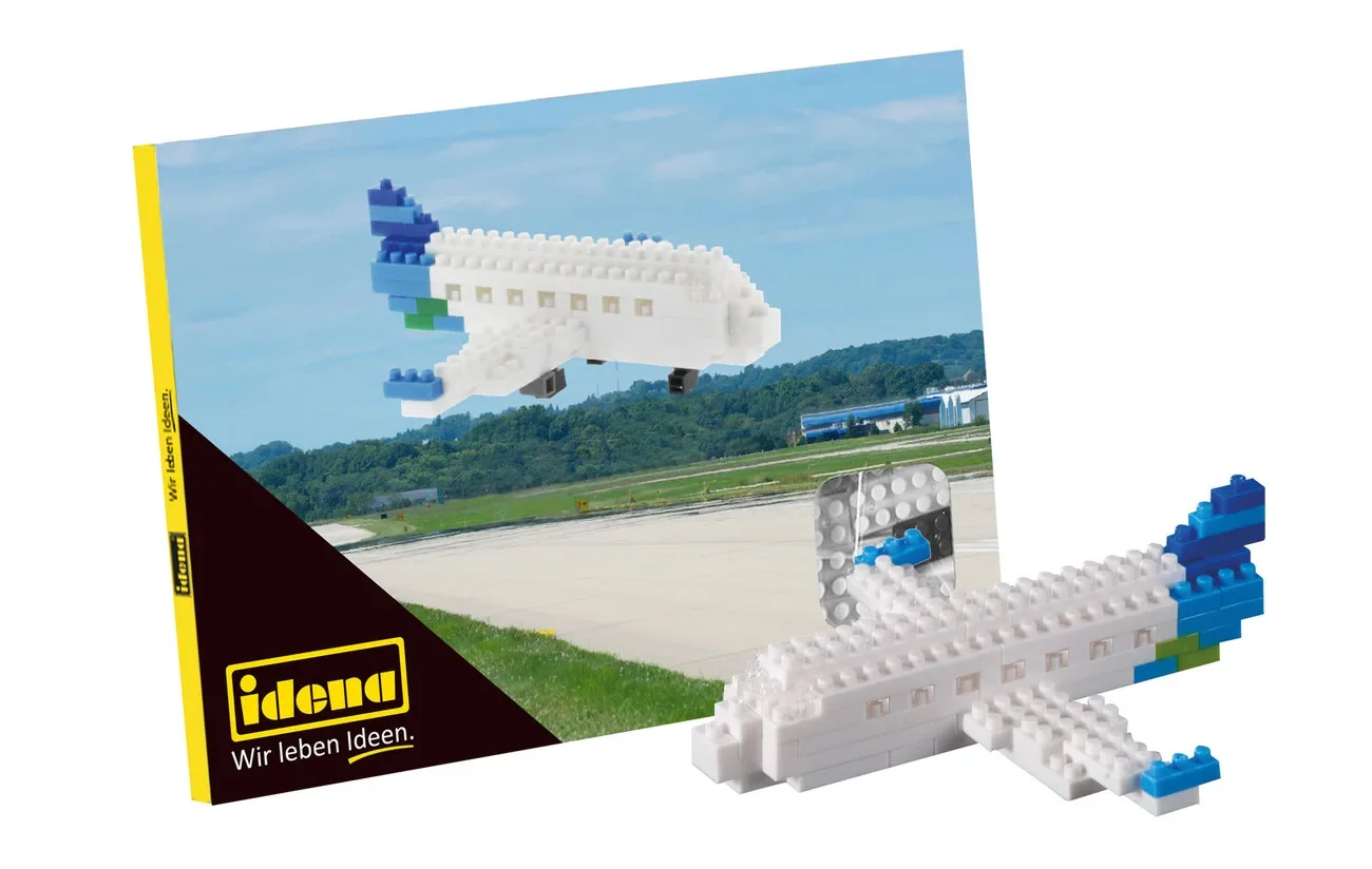 "Idena, Minibausteine Postkarte - Spielwaren für Kinder und kreative Bastelprojekte, Art: Flugzeug image"