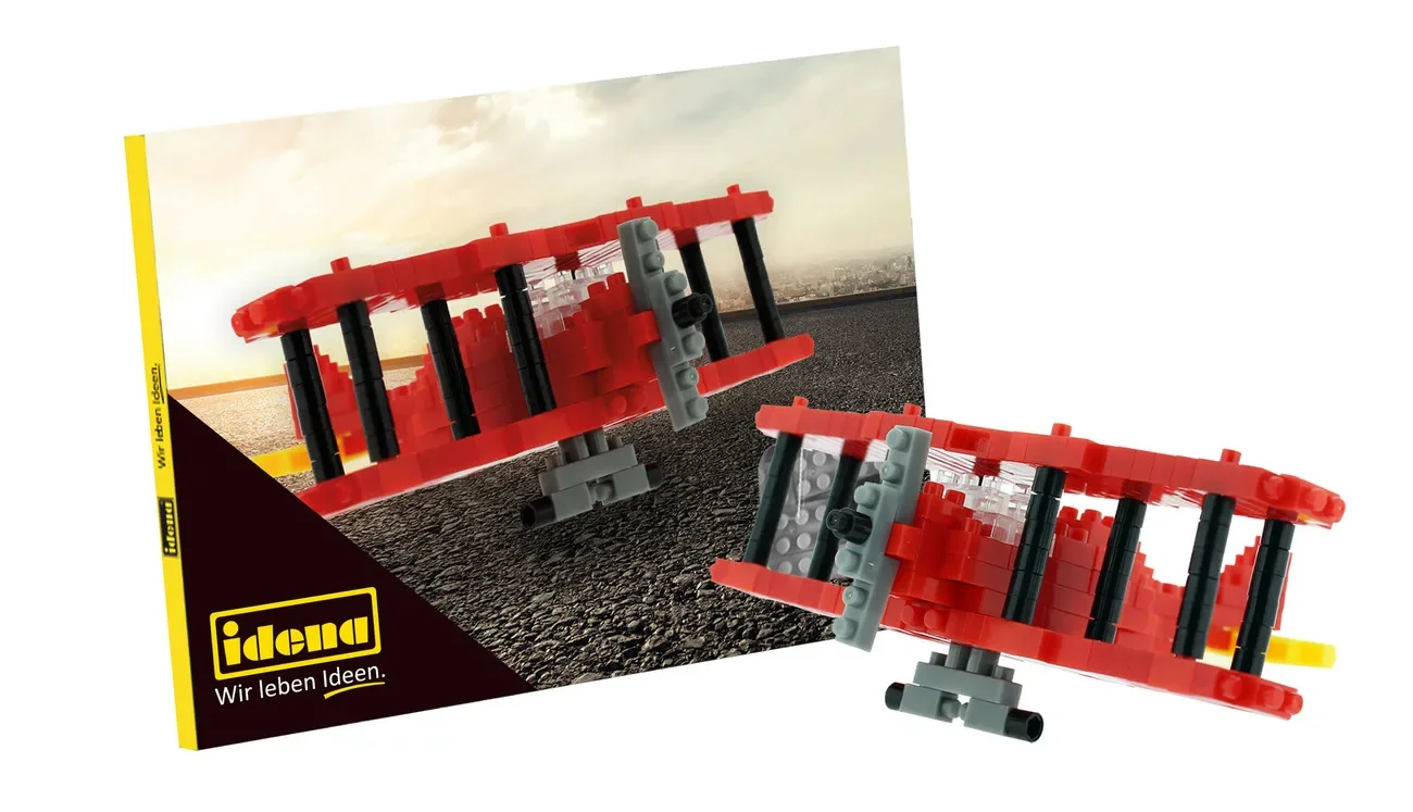 "Idena, Minibausteine Postkarte - Spielwaren für Kinder und kreative Bastelprojekte, Art: Doppeldecker image"