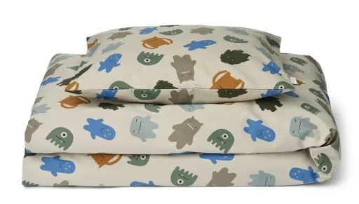 Liewood Bettwäsche, Bettdecken - Ingeborg, Farbe: Monsters blue mix