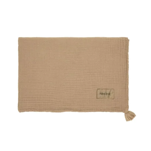 "Nobodinoz WABI SABI Babydecke, Musselindecke Doppel, 65 x 100 cm, Farbe: Sesam image"