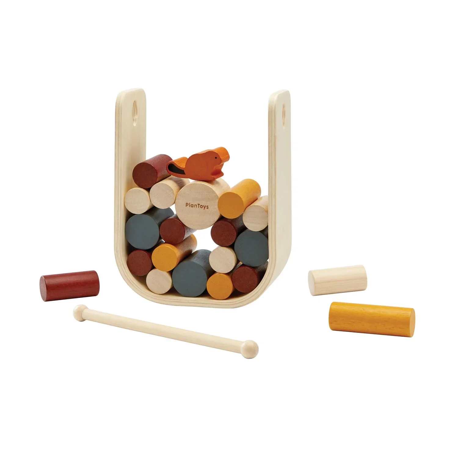 "Plan Toys - Familienspiel - Stämme ziehen groß, Gummibaumholz image"