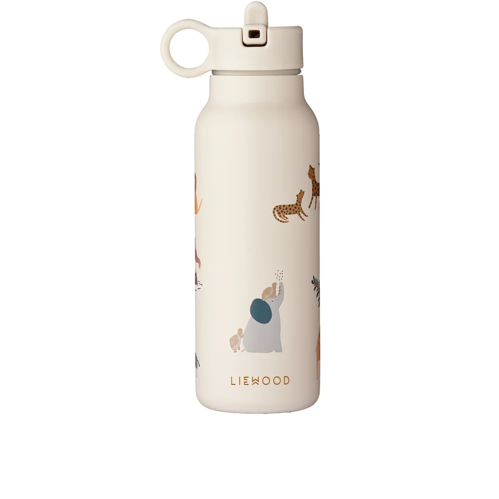 "Liewood Kinder Wasserflasche, Trinkflasche Falk 350 ml - Recycelter Edelstahl, Isoliert, Auslaufsicher, Farbe: Alle zusammen / Sandfarben image"
