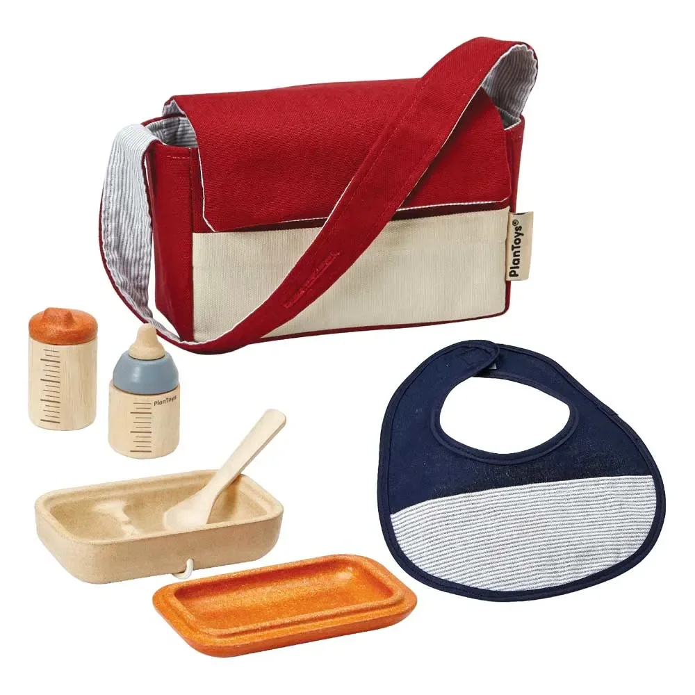 "Plan Toys Spielzeug Puppen-Fütter-Set Holz image"