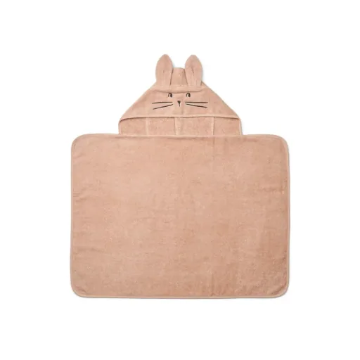 Babyhandtuch mit Kapuze und Hasenohren aus Baumwolle – Liewood Vilas Hase, Blasse Toskana