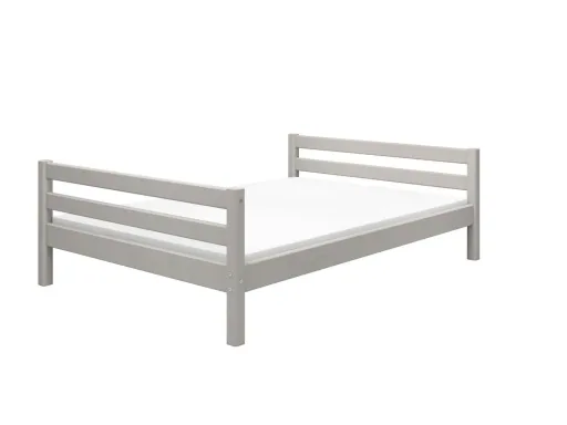 "FLEXA Jugendbett, Einzelbett - Classic, Massivholz Kiefer, 140x200 cm, Farbe: Grau gewaschene Kiefer image"
