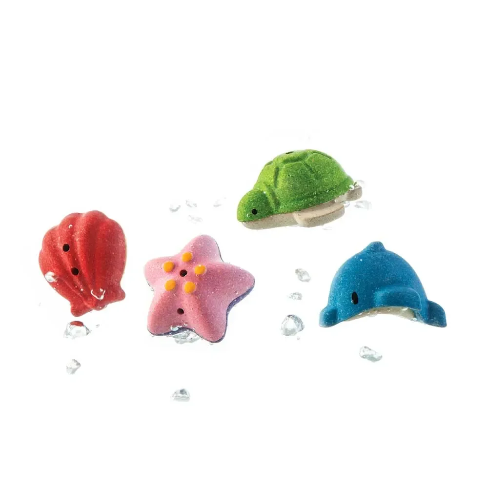 Plan Toys Badewannen Spielzeug Unterwasserwelt Holz bunt